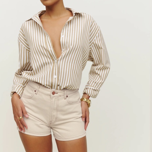 Reformation Pants - Reformation Cowboy High Rise Jean Shorts